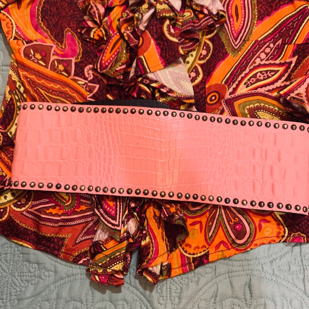 Juan Antonio Pink Corset Belt